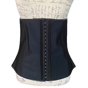 Corset Black 9 Steel Bone Waist Trainer Shapewear Size 2XL